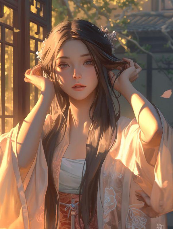 明镜但愁云鬓改